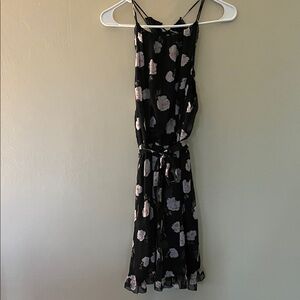 Abercrombie & Fitch Black Floral Midi Dress